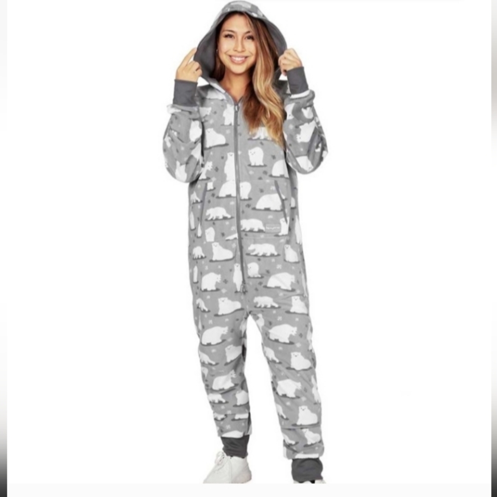 Tipsy Rlves Polar Bear Pajama Jumpsuit